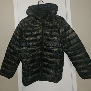 Urban Republic Black Puffer Jacket with Quilted Design and High Collar